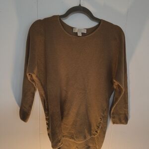 MICHAEL Michael Kors Tan Sweater with Button Accents